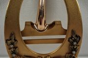 Antique gold tone belt buckle