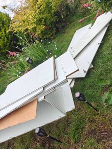 Wardrobe  dismantled for transport