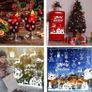 9 Sheet Christmas Window Stickers, Reusable PVC Christmas Window Decoration for Glass Snowflake Elk Santa Claus Decal Double Sided Xmas Winter Stickers Party Supplies (FREE POSTAGE) Image 5