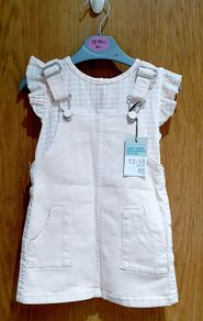 BNWT Baby Denim Dungaree Dress/Pinafore Dress