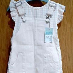 BNWT Baby Denim Dungaree Dress/Pinafore Dress