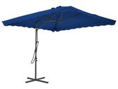 Outdoor Parasol with Steel Pole Blue 250x250x230 cm