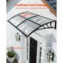 Awnings for Door Entrance, 38 x 78 in, Exterior Front Door Window Awnings with Drainage & ABS Bracket, Rain Snow Sun Protection Image 2