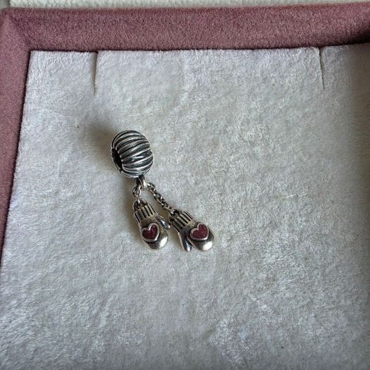 Genuine Pandora winter mittens dangle charm very good condition