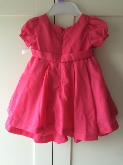 Brand new 3-6 month pink baby dress with flower appliques