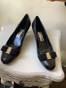 Salvatore Ferragamo leather kitten heels, new, UK 5.5 -5 , RRP 660
