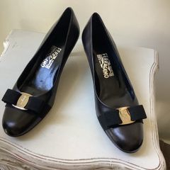 Salvatore Ferragamo leather kitten heels, new, UK 5.5 -5 , RRP 660