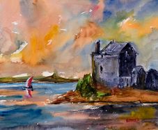 dunguaire castle watercolour
