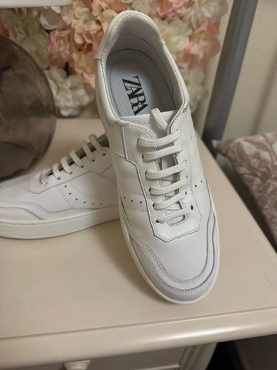 Zara leather trainers