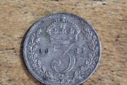 Great Britain UK 1921, 3 Pence / Threepence, George V, Silver Coin - free standard postage