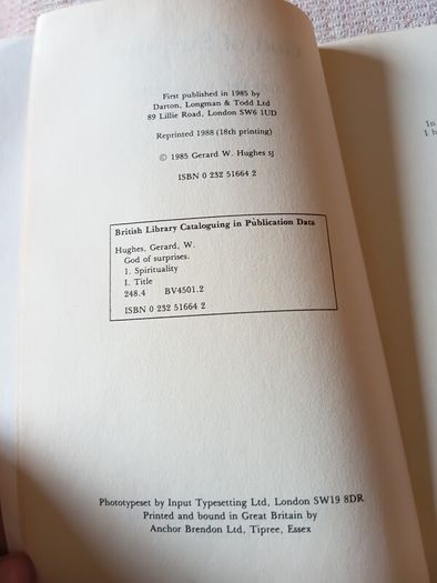 1988 God of Surprises. Gerard Hughes. Religious. Vintage.