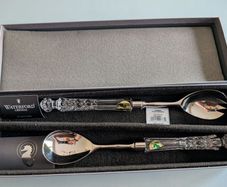 Waterford Crystal Lismore Salad Servers Pair. Boxed and Unused