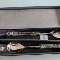 Waterford Crystal Lismore Salad Servers Pair. Boxed and Unused