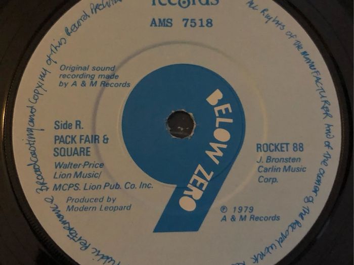 Nine Below Zero - Nine Below Zero EP (1980) 7"