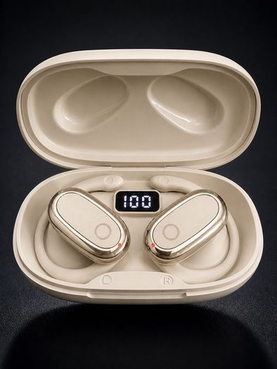 Open Ear Wireless Earbuds Bluetooth 5.3 Sport Headphones LED Display Ear Hook