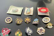 Vintage bowling badges