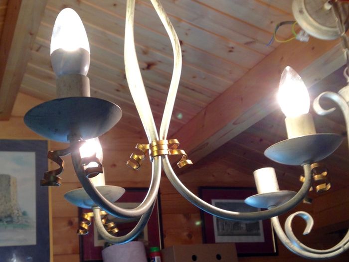 DAR RIB0333M Cream metal Ceiling Light