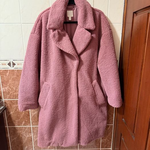 H&M Borg Fur Coat - Size L