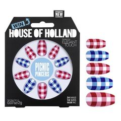 House of Hollands in Picnic Pincers fake stick on nails