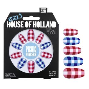 House of Hollands in Picnic Pincers fake stick on nails
