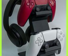 Dual Controller & Headset Stand  3D Printed