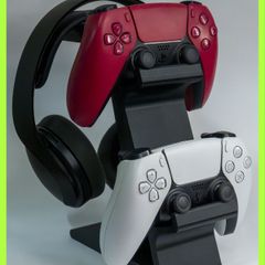 Dual Controller & Headset Stand  3D Printed