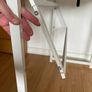 Foldable White Desk Like New Image 3