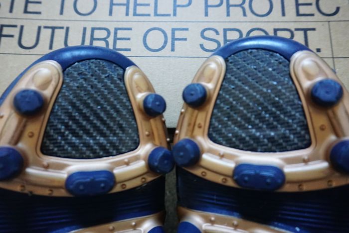 Football Boots Nike Air Legend Tiempo Blue/Gold (2006) Size 7UK FG