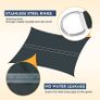 Sun Shade Sail Waterproof Rectangle 2x3m, 420D Oxford, UV Block Awning Weather Resistant Durable Perfect for Outdoor Garden Patio Yard Party Image 6