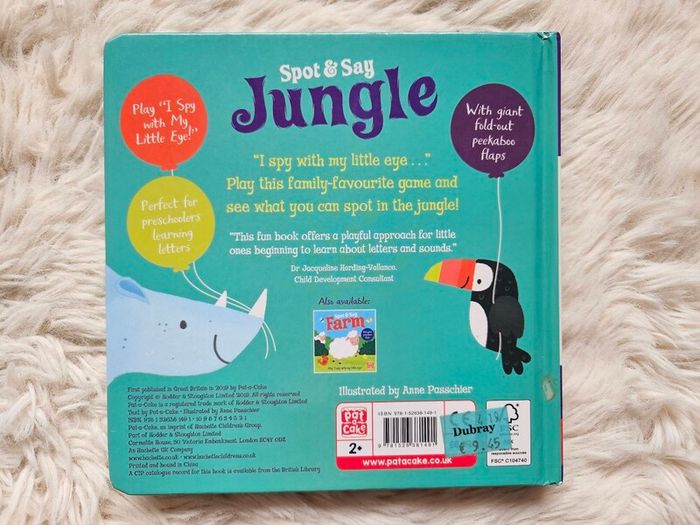 First Nature BEE Toddler Book + FREE Spot and Say JUNGLE Book