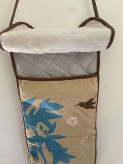 Vintage cloth hanging Baguette / bread holder