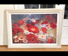 Large floral painting (framed)