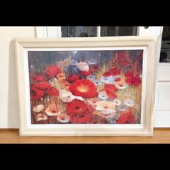 Large floral painting (framed)