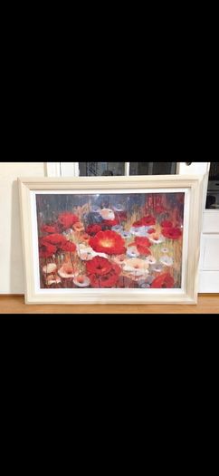 Large floral painting (framed)