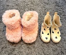 Zara Disney Wellies & F&F fluffy boots