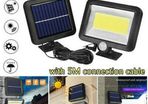 100 LED Solar Power PIR Motion Detection Sensor Security & Floodlights Outdoor Garden Light Security Flood Battery Lamps