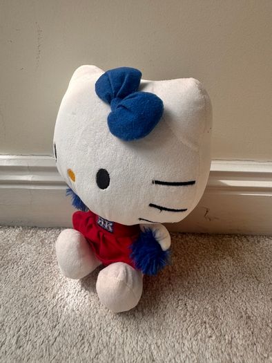 Hello Kitty Cheerleader Plush Soft Sanrio Sega Prize Europe approx. 23 cm. Used Please see photos