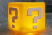 LED Super Mario Bros Question Mark Brick Night Light With Music USB Charging Desk Lamp Light Kids Boys Birthday X-mas Gifts