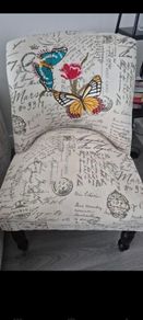 looking for a pair of these chairs, or if anyone knows where they can be bought, and a tall lamp similar to this one. Thanks