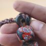 Venetian Style Floral Glass Bead Necklace Strands Antique Design Image 9
