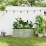 Raised garden bed, rust-resistant galvanized steel 160 x 80 x 56 cm silver Image 3