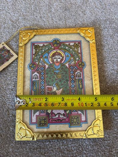Brand New Vintage Saint Matthew Book of Kells Framed Print