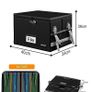File Box with Lock,Fireproof Document Box with Handle and Zipper,Collapsible File Organiser Image 2