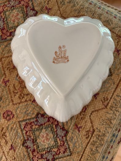 Belleek Heart Shaped Trinket Dish