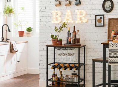 New Serving Trolley With Wine Rack - FREE P&P