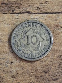 German Empire, Germany, 10 Rentenpfennig 1924 A - free standard postage