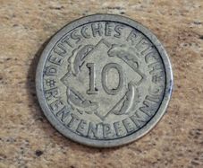 German Empire, Germany, 10 Rentenpfennig 1924 A - free standard postage