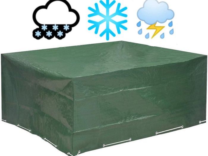 _Protective Cover and Tarpaulin for Garden Furniture Cover 250 cm x 210 cm x 90 cm Rectangular Furniture and Garden Table Furniture Set