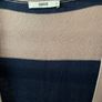 long cardigan striped navy & tan oasis size 12 Image 4