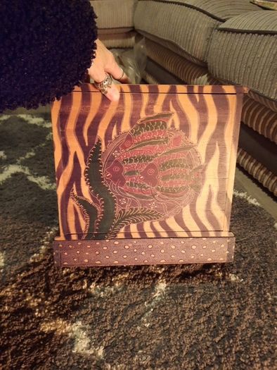unique hand painted cd cabinet